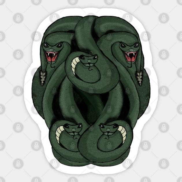 A sheild of snakes Sticker by Flush Gorden